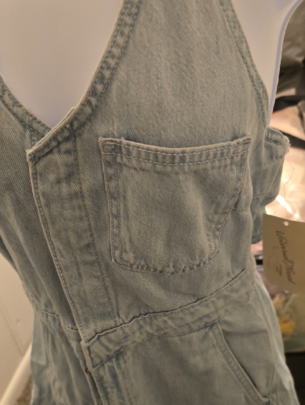 Universal Thread Light Blue Denim Halter Maxi Dress - Picture 3 of 5